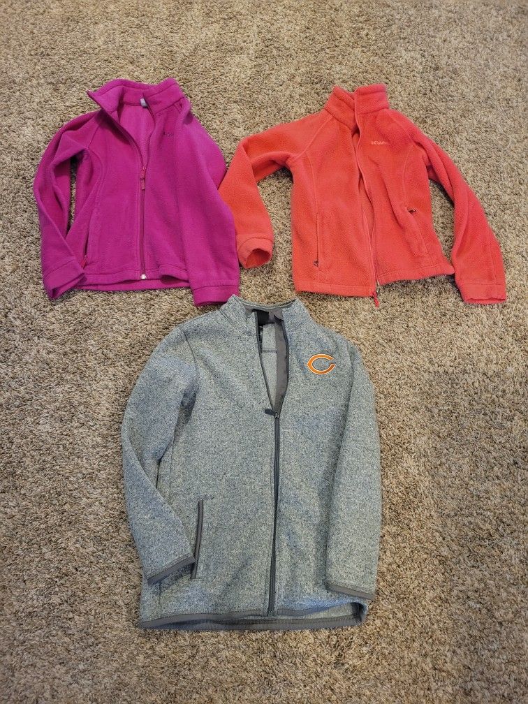 Girls size 10/12 Columbia Fleece and bears fleece jacket lot Or $10 Each