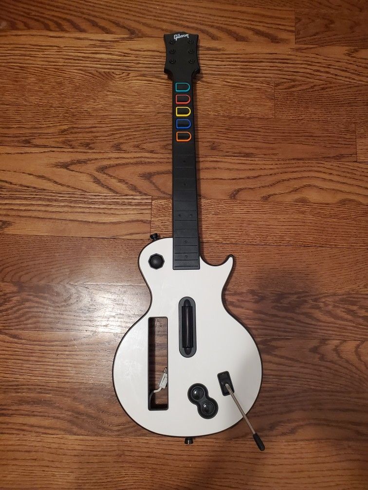 Nintendo wii video game Gibson guitar hero guitar tested and working