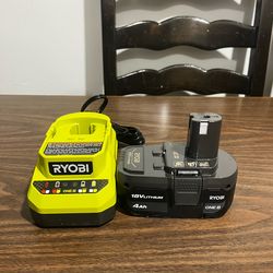 Ryobi 18v ONE+ 4.0 Battery & Charger Kit