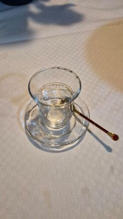 Turkish tea set clear glasses