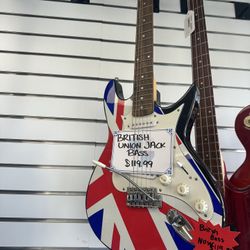 British Union Jack Bass Electric Guitar 