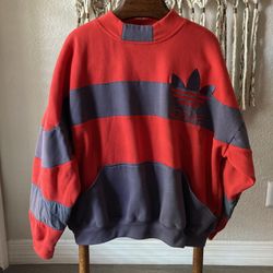 Vintage 80s Adidas Trefoil Logo Sweater Shirt Size XL 
