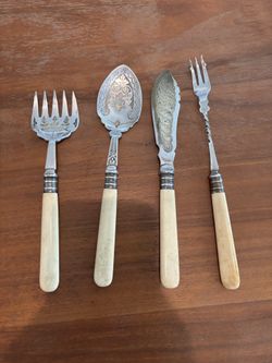 Antique Silver And Ivory