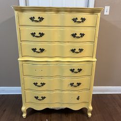 Yellow Antique Dresser