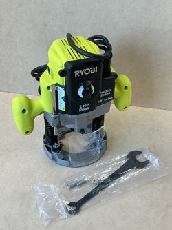 RYOBI RE180PL1G 10 Amp 2 HP Plunge Base Corded Router