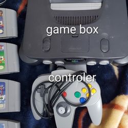 Nintendo 64 Console With Games, Controler