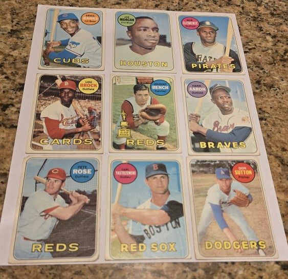 🔥 1969 Topps Baseball – Starter / Collector-Grade Partial Set (415/664) – 22 Hall of Famers 🔥