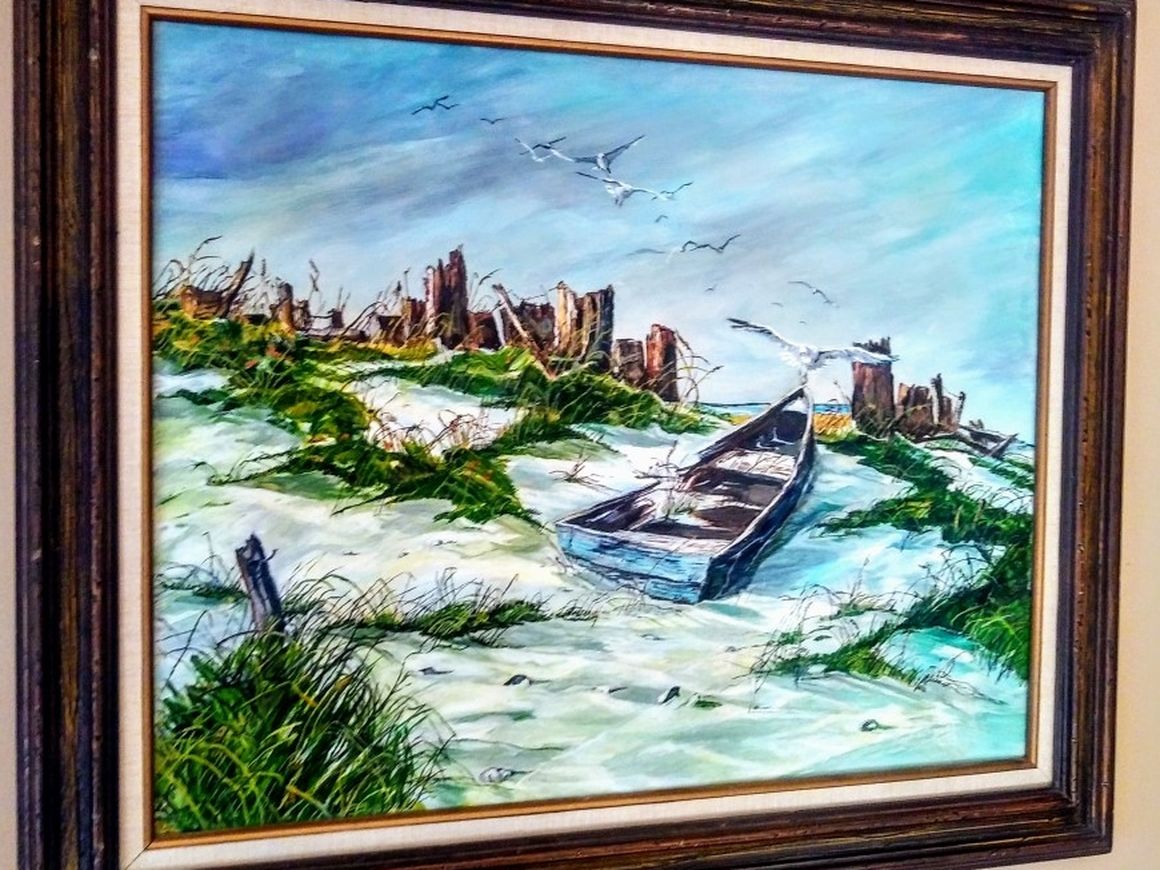 Original Framed Painting On Canvas