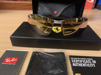 Scuderia Ferrari Ray-Bans sunglasses carbon polarized NEW!! with extra Rayban case