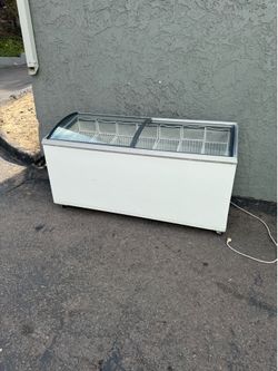 Freezer 21.08 cubic Commercial glass door deep chest (free local delivery)