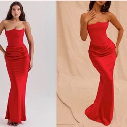 House of CB "Persephone" Scarlett Strapless Corset Maxi Dress