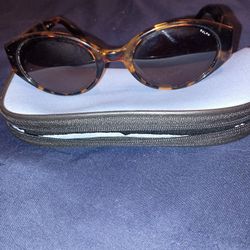 Ralph Lauren Oval Sunglasses Brown Tortoise Shells Small Frames