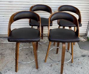 Bar Stools Set Of 4 Brown