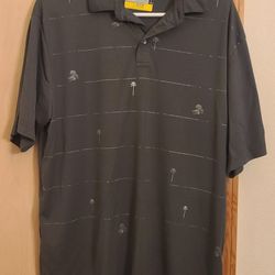JACK Nicklaus Eco Choice LG Polo Shirt with Palm Trees. Made with recycled plastic bottles.