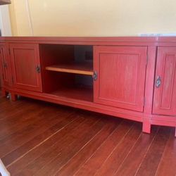 Red credenza