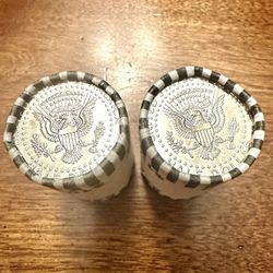 2025 P & 2024 P Kennedy Half-Dollars Sealed Rolls of 20 coins each, BU Direct from US Mint, Brilliant Coins
