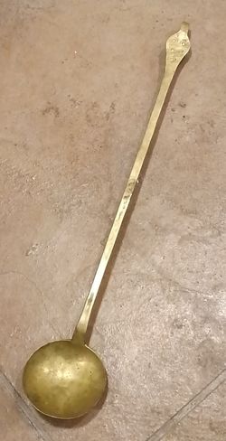 Eighteenth Century Brass Honey Ladle