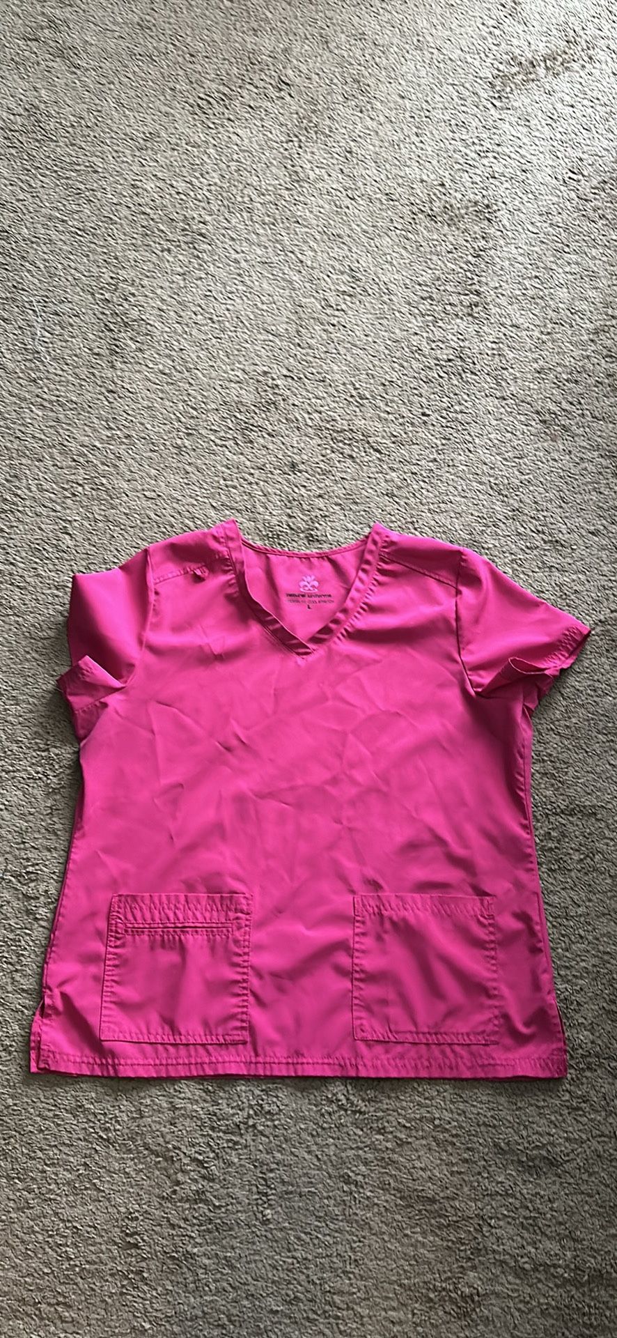 Large Pink Scrub Top 