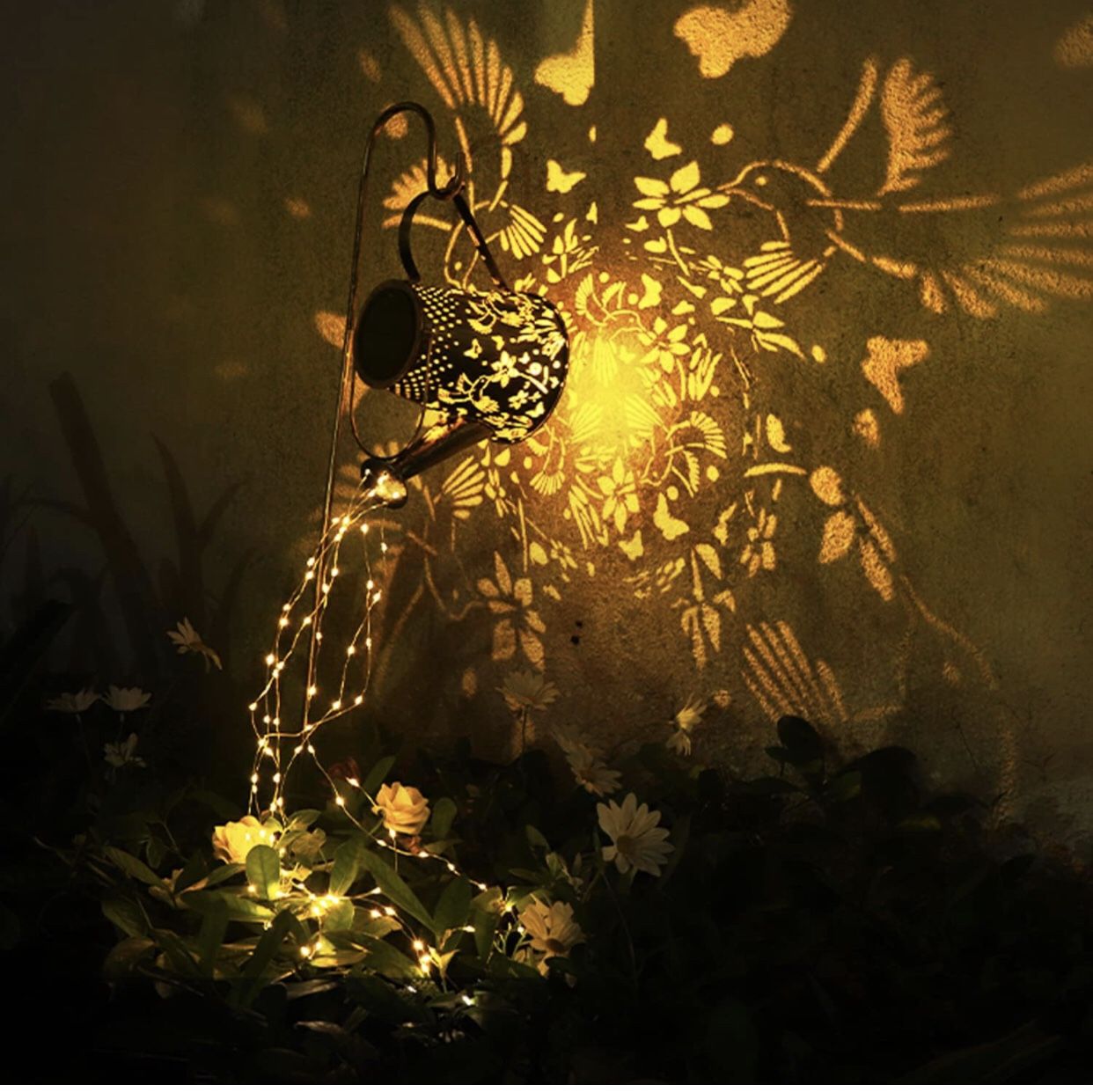 Watering Can Light, Garden Decor Lantern, Outdoor Led String Lights, Waterproof Decorative Landscape Lights