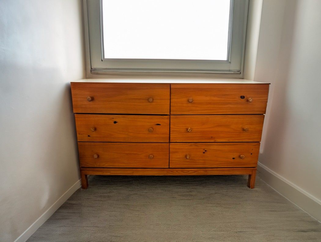 TARVA 6-drawer dresser, solid pine, 59 1/2x36 1/4