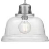 Progress Lighting Embellish Galvanized Coastal Clear Glass Bell Pendant Light shade only brand new 3 available. $25 each

NEW