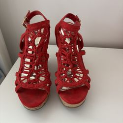 Fire Red Shoes, $5
