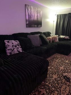 Fluffy Couch black with frame