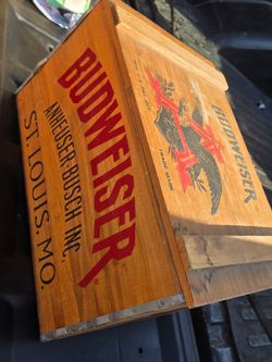 Wooden Budweiser crate