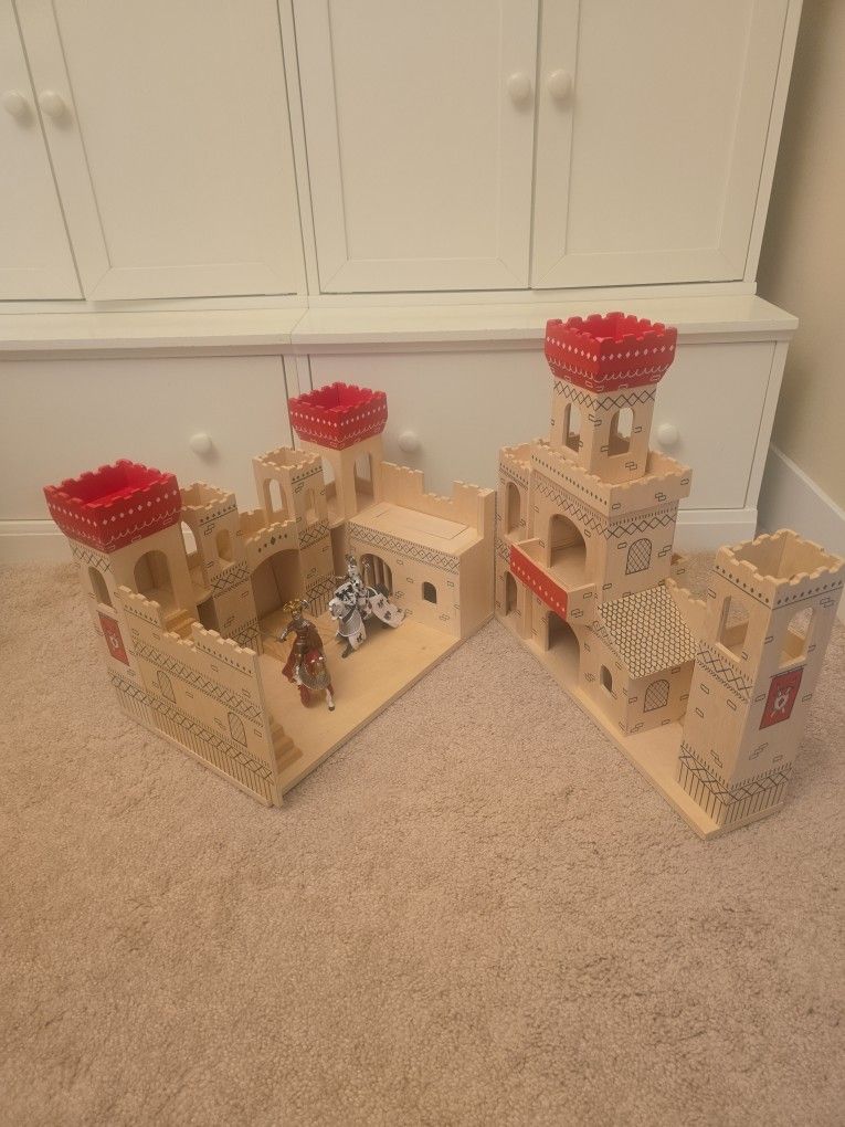 Wooden Toy Castle from Land of Nod by Crate And Barrel