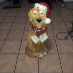 wood dog for decoration 