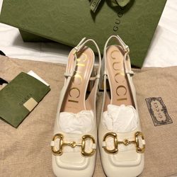 Gucci mid-heel slingback with Horsebit