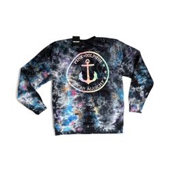 Pink Dolphin Ocean Academy Tie-Dye Sweatshirt – Men’s Large | Galaxy Print Crewn