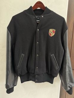 Porsche Wool and Leather Varsity Jacket