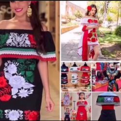 Vestidos Bordados Mexicanos ✨ Mexican Dresses & Blouses, Women & Girls ✨ ✨ Prices Vary - Precios Variados
