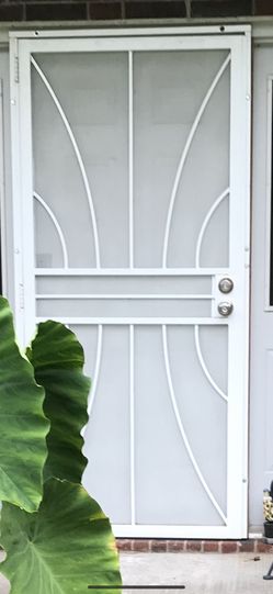 Strong Metal Door White Color 38 1/2 wide x 81 1/2 high