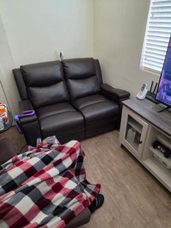Love seat and tv stand