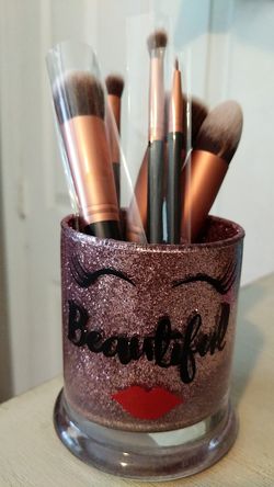 Rose gold Makeup brush holder only
