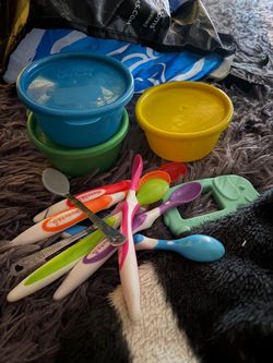 Baby spoons and bowls