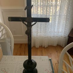 Antique Black Crucifix