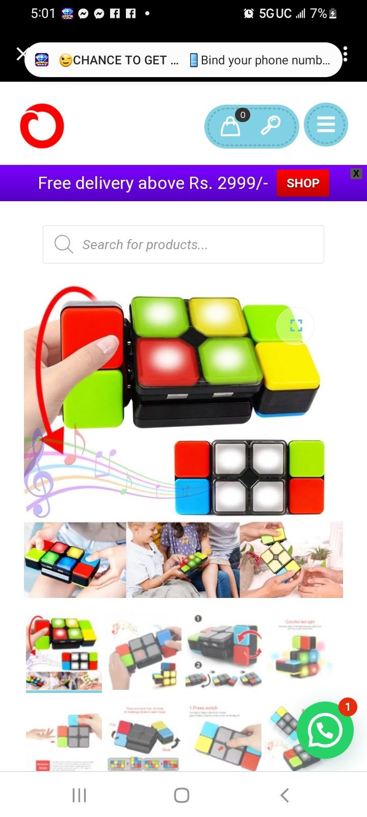 Light & Sound Rubik’s Cube for Multiplayer Challenge –