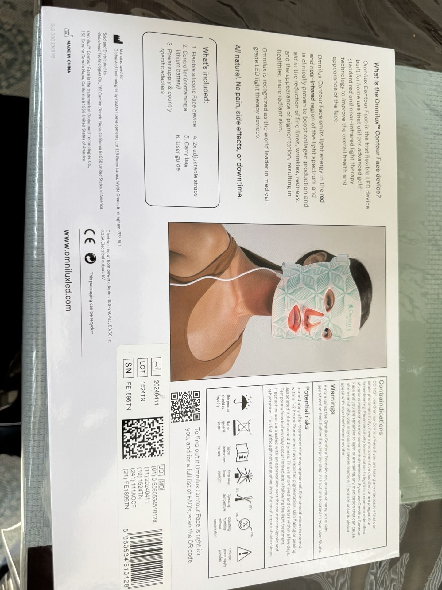 Omnilux Contour FACE LED Light Therapy Mask