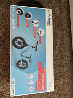10” Balance Bike With Colorful Wheels 