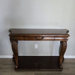 🪵 Solid Wood Carved Console Table