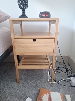 Light wood side table