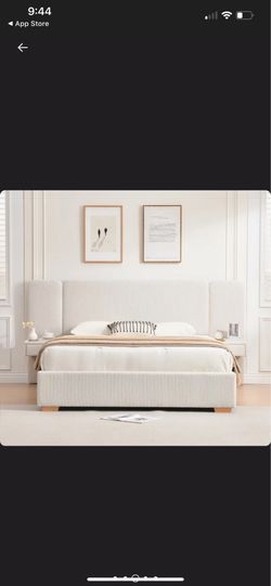 Queen size bed frame w mattress