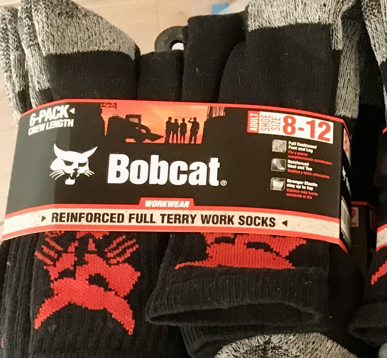 Work Sox . Bobcat Licensed $5 For A Six Pack