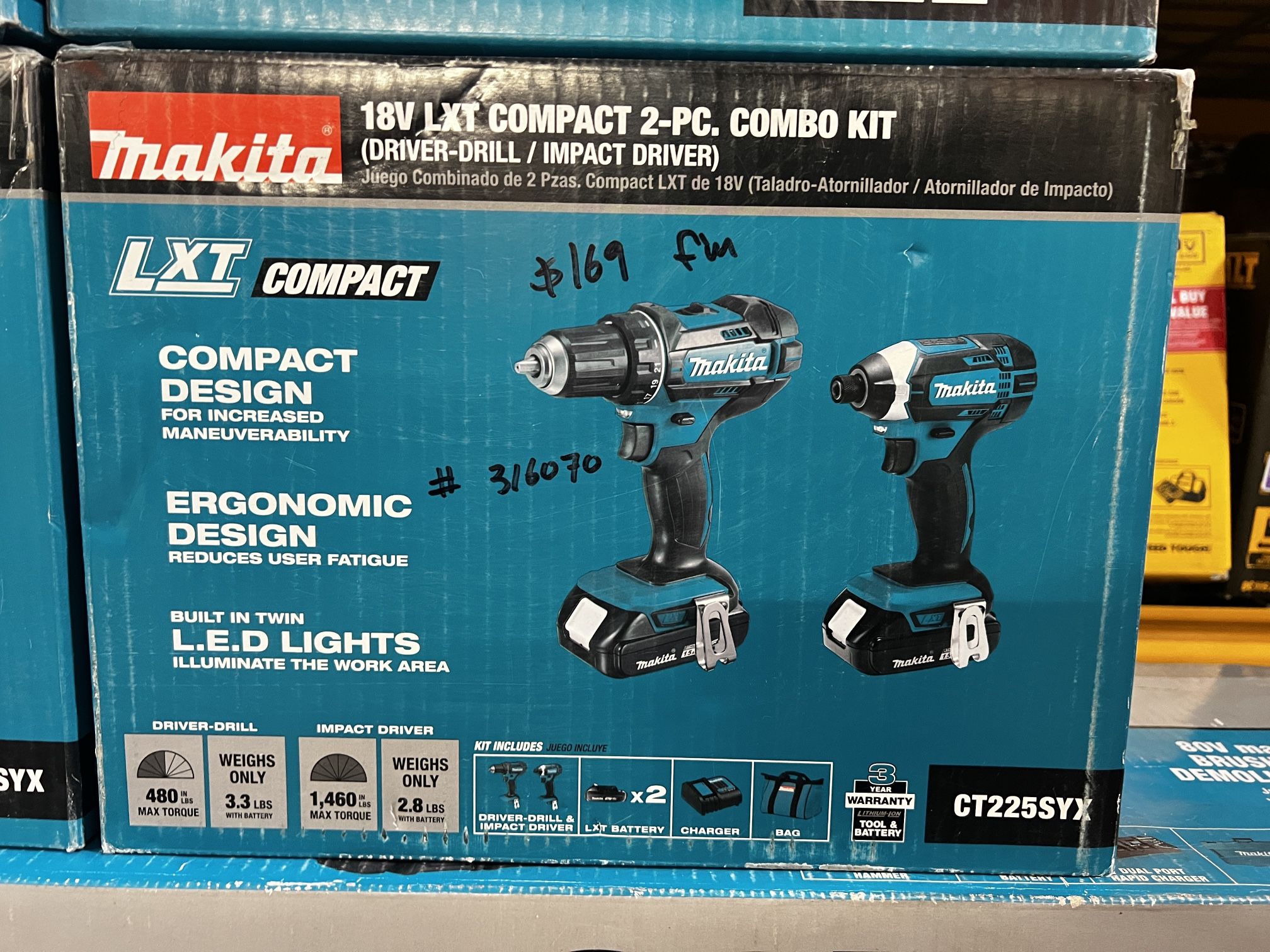 Makita 18v Lxt Compact 2 Pcs Combo Kit