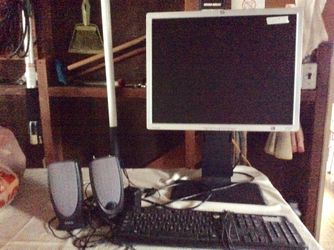Flat screen monitor, speakers and keyboard Monitor Sold, Rest still available