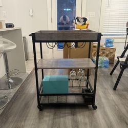 Bar cart grey & Black