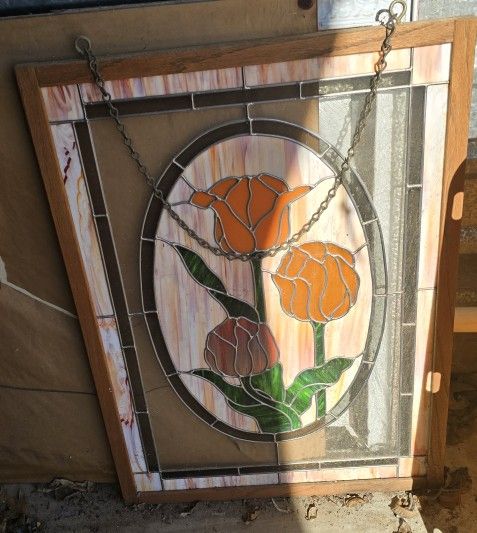 Vintage Stained Glass Window 